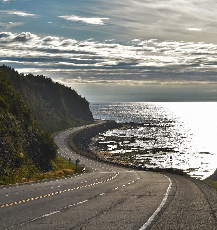 Photo d'une route de la Gaspésie
